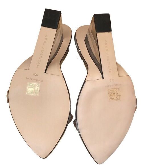 Good American Cinderella Wedge Silver Strap Sandal Size 6.5 NEW IN BOX GA080V-X - Picture 9 of 14